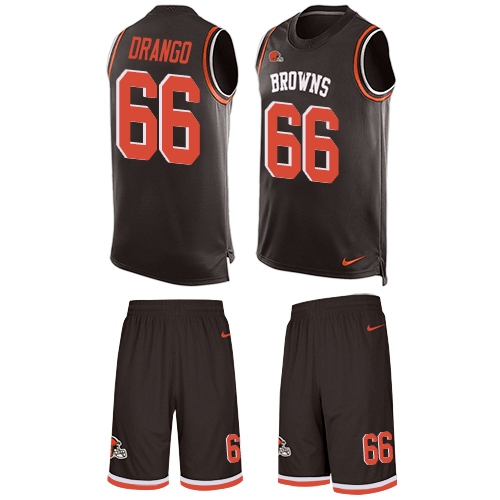 Men's Limited Spencer Drango Nike Jersey Brown - #66 Tank Top Suit NFL Cleveland Browns